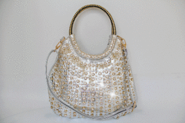 Fashion Women Handbags Genuine Leather Shoulder Bag Female Slung White Rhineston - £79.97 GBP