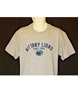 Mens T-Shirt Penn State Nittany Lions Size Medium Gray PSU Logo NEW Shor... - £13.17 GBP