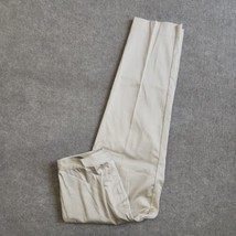 Worthington Stretch Dress Pants Womens Size 10 Petite Satin Beige Cotton Tapered - £18.88 GBP