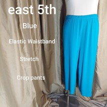 east 5th Blue Eastic Waistband Strecth Crop Pants Size 4X - £9.59 GBP