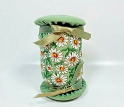 Flower Spool Pin Needle Cushion Craft DIY Arts Tool Home Supplies Fabric - £7.00 GBP