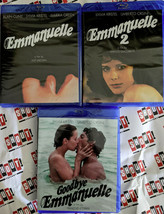 EMMANUELLE TRILOGY - Sylvia Kristel Erotic 1, 2 and 3 Goodbye Emmanuelle Blu Ray - £39.46 GBP
