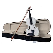 Full-Size 4/4 White Student Violin with Case Bow &amp; Rosin  - £52.77 GBP