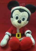 Vtg 1988 Playskool Christmas Mickey Mouse Plush Santa Outfit Disney Toy 16&quot; - £11.66 GBP