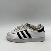 Adidas Superstar FU7714 Boys White Black Lace Up Sneaker Shoes Size 13.5 - $24.74