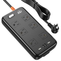 Power Strip Weatherproof, 10-in-1 Surge Protector with 6 Wide Outlets 2U... - £100.57 GBP