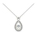 10K White Gold 1/8ct TDW Dancing Diamond Necklace - $319.99