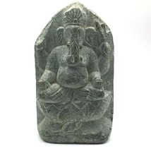 Solid Stone Hand-carved Ganesh Ganapati India Elephant God Sculpture Fig... - $94.05