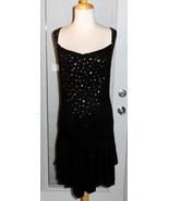 Vertigo paris: Studded Black Dress Size Large Grays Knee-Length Sleevel ... - £62.77 GBP