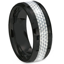 COI Jewelry Tungsten Carbide Ring Carbon Fiber-TG2288(US4.5/#US6/7.5/9.5/13) - £24.12 GBP