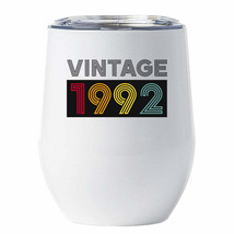 Vintage 1992 Tumbler 30 Years Old 30th Birthday Color Retro Wine Cup 12oz Gift - £18.00 GBP