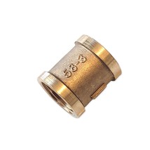 G 1/2&quot; Female Thread Brass Straight Coupling Connector - £6.59 GBP