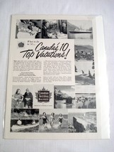 1951 Ad Canadian National Railways CN What to do in &#39;52-Top 10 Vacations! - $8.99