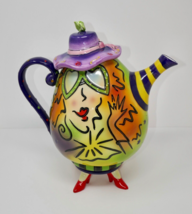 Studio Designworks Whimsical Lady in Red Heels Ceramic Coffee Tea Pot - £38.30 GBP