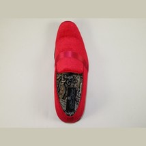 Mens AFTER MIDNIGHT Formal Stage Prom Award Tux shoes Velvet 6660 Christmas Red image 4