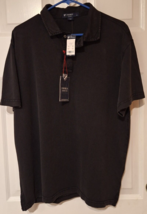 NWT DANIEL CREMIEUX CLASSICS BLACK KNIT SHORT SLEEVE POLO SHIRT SZ L MSR... - £19.36 GBP