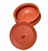 Terracotta Clay Curd Pot with Lid for Cooking-Clay Handi -650 ML US - £36.11 GBP