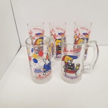 Vintage Bud Light Spud McKenzie Mug &amp; Glass Set, 2 Mugs, 3 Glasses, Bar Decor - $49.45
