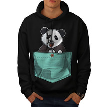 Wellcoda Cute Lil Panda Mens Hoodie, Pocket Bear Casual Hooded Sweatshirt - £25.54 GBP+