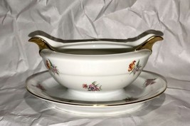Limoges Double Spout Bowl w Bottom Plate Chastagner &amp; Co - £17.80 GBP