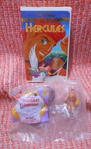 Lot: Disney Hercules VHS Movie + McDonalds Happy Meal Toys, Hydra + Baby Pegasus - £19.67 GBP