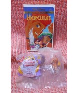 Lot: Disney Hercules VHS Movie + McDonalds Happy Meal Toys, Hydra + Baby... - £19.65 GBP