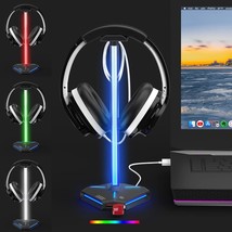 Cozoo Rgb Headphone Stand With Dual Usb2.0 Extension Charging Port Extender - $47.31 CAD