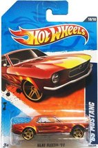 Hot Wheels 2011 Heat Fleet 1965 Ford Mustang Copper Red with Flames and Opening  - £22.65 GBP
