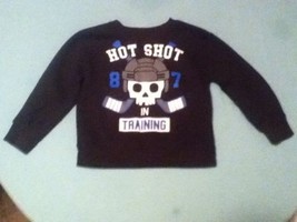 Boys-Size 3T-Garanimals sweater-Hockey skeleton black long sleeve - £6.48 GBP