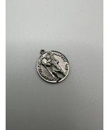 Vintage Sterling Silver St Christopher Protect Us Medal 2.2cm NB1 - €22,87 EUR