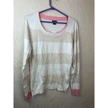 NWT Joe Boxer Women&#39;s Size XL Long Sleeve Nylon/Rayon Beige Sweater Wide... - $19.95