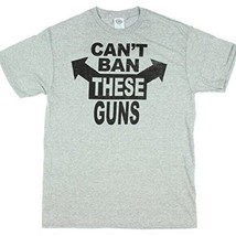 Delta Can't Ban These Guns Men's Gray Small Cotton Tee New - $12.57