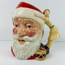 D6668 Santa Claus Toby Mug Royal Doulton Character Jug 1981 Drum Girl Doll Hug - $59.39