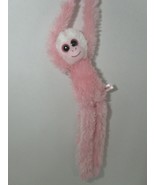 Aurora plush pink white hanging monkey chimp ape stuffed animal toy  - $9.89