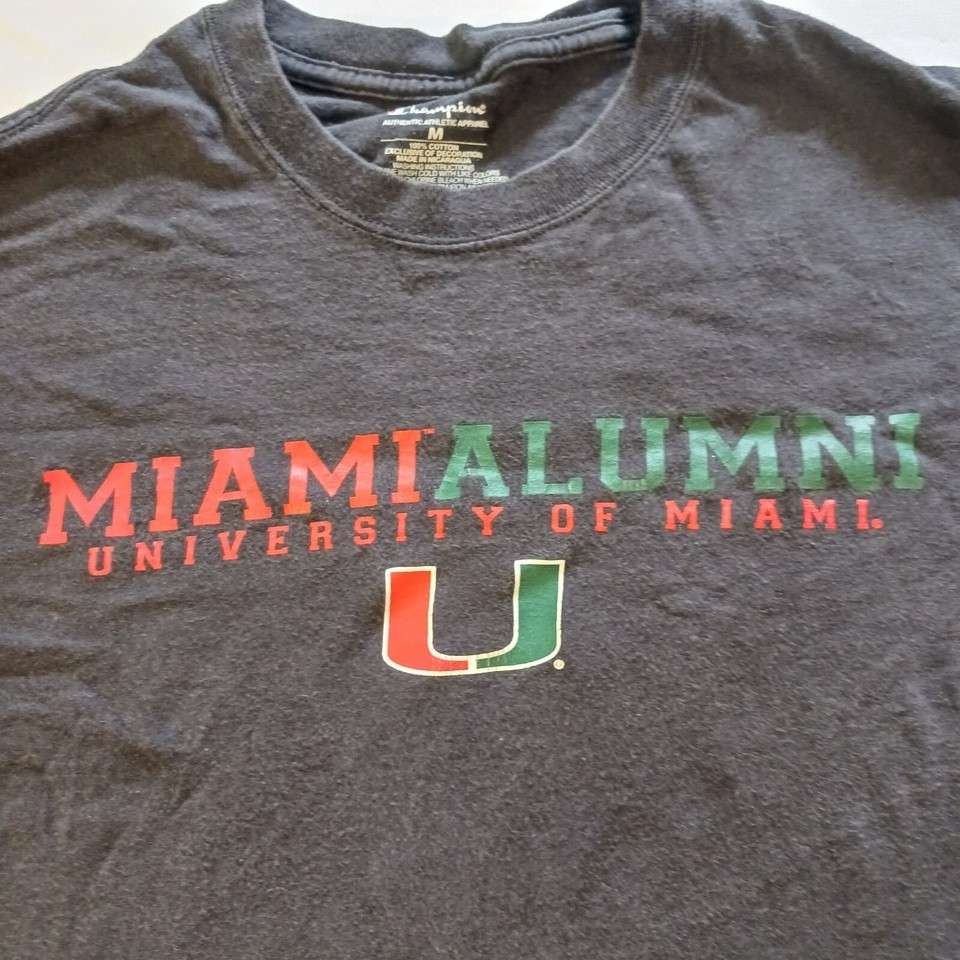 Champion Authentic MiamiAlumni University Of Miami Men's Cotton T-Shirt Size M Item image 7