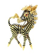 Frascarolo 18k Gold, Black Enamel, .01ct Ruby and .10ct Diamond Zebra Pi... - $118,944.41 MXN