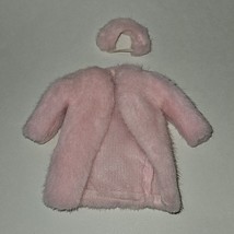 VTG Barbie Doll Pink Faux Fur Coat Matching Headband Lot - $19.75