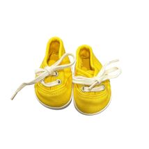 American Girl Bitty Baby Picking Apple Shoes 15" Doll Yellow Laced Sneakers - $11.52