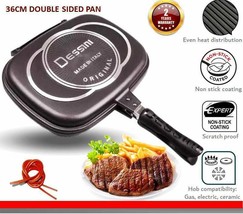 DESSINI Double Side Pressure Grill Frying Pan Scratch-Proof Die Casting 36cm - £40.85 GBP
