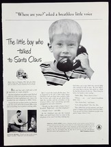 1950 Bell Telephone System Santa Claus Vintage Magazine Print Ad - $7.43