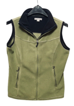 Pendleton Vest Womens Large Green Full Zip Fleece Outdoor Pockets Mock Neck - $19.79