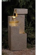 Jeco FCL039 Sand Stone Cascade Tires Outdoor-Indoor Lighted Fountain - £233.10 GBP