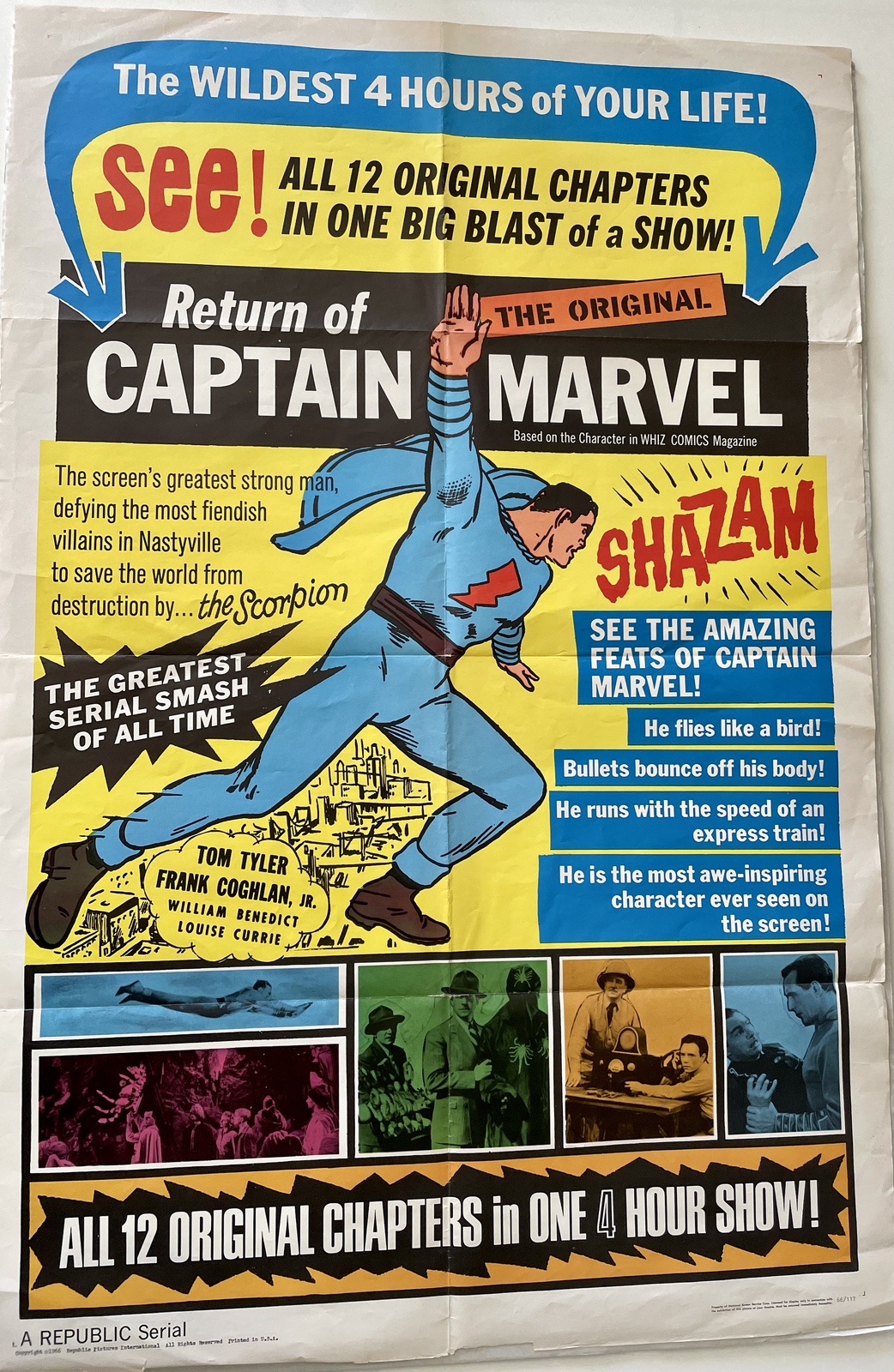 Primary image for Captain Marvel vintage comic poster 