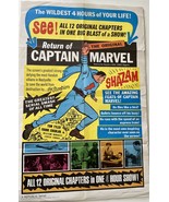 Captain Marvel vintage comic poster  - £196.58 GBP