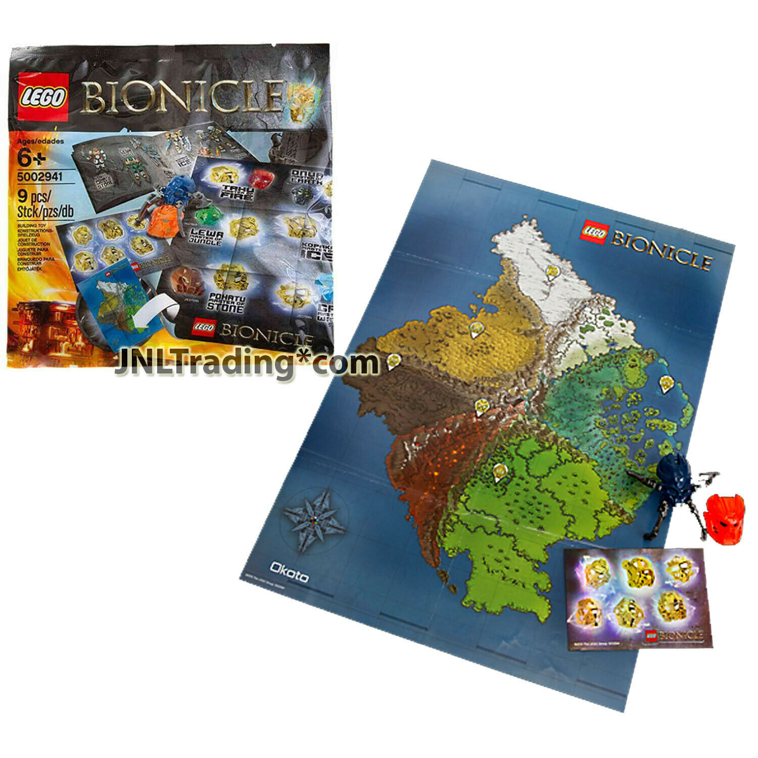 Yr 2015 Lego Bionicle Hero Pack 5002941 w/ Mask, Skull Spider and Poster (9 Pcs) - $14.99