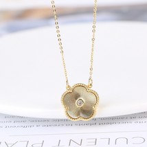 CARLIDANA 4pcs/Set Clover Necklace/Earrings/Ring/Bracelet Gold Color Four Leaf C - £25.13 GBP
