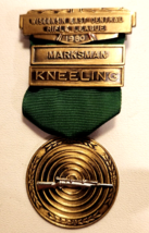 Marksman Kneeling Shooting Medal Ribbon 1980 WI East Central Region Rifle League - £14.91 GBP