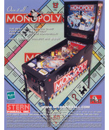 Monopoly Pinball FLYER Original 2001 NOS Promo Artwork Sheet Mr Money Ba... - £14.47 GBP