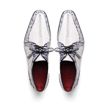 Marco Di Milano genuine hornback caiman crocodile Shoes Caribe White image 5