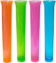 Party Essentials Hard Plastic 1.5 Ounce Tube Shots, Pack of 15, Assorted Neon - £21.64 GBP
